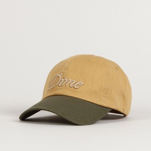 Dime Cursive Low Pro Cap Wheat Green